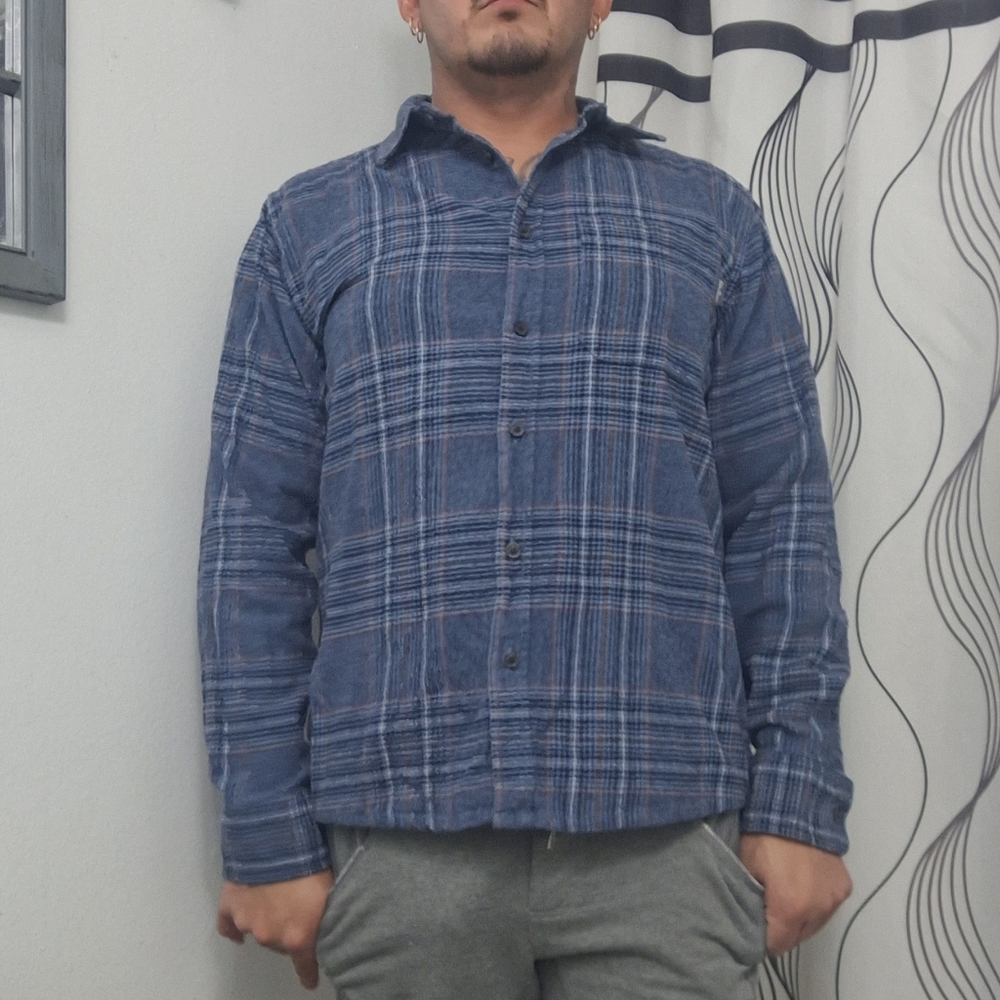 Eddie Bauer plaid button down shirt
